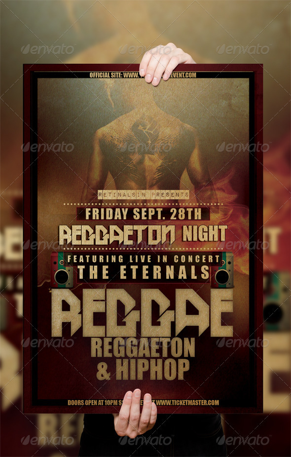 Reggae Poster / Flyer Template - Clubs & Parties Events
