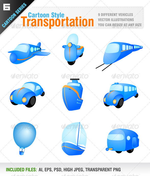GraphicRiver Transportation Vehicle Icons 3055112 GraphicRiver Transportation Vehicle Icons 3055112