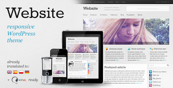  Website - responsive WordPress theme 