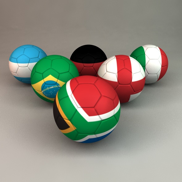 World Cup 2010 Footballs - 3DOcean Item for Sale