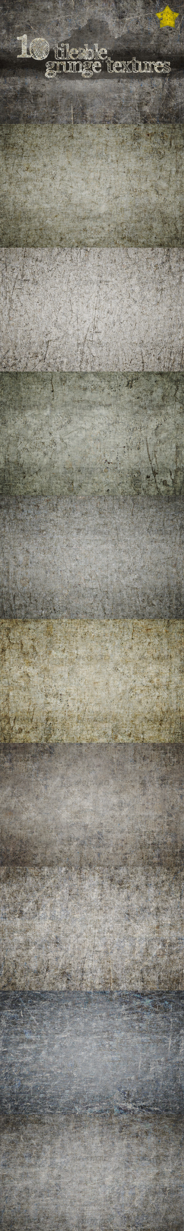 10 Tileable Grunge Textures - Miscellaneous Textures / Fills / Patterns