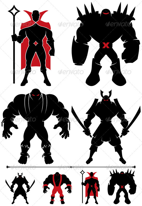 GraphicRiver Supervillain Silhouette 3068951 GraphicRiver Supervillain Silhouette 3068951