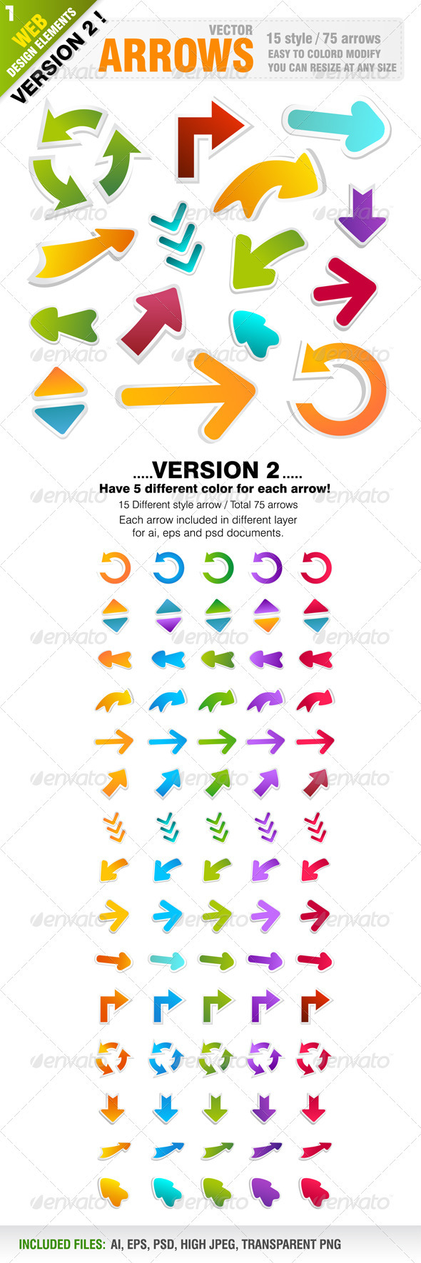 15 Arrows - Web Elements Vectors