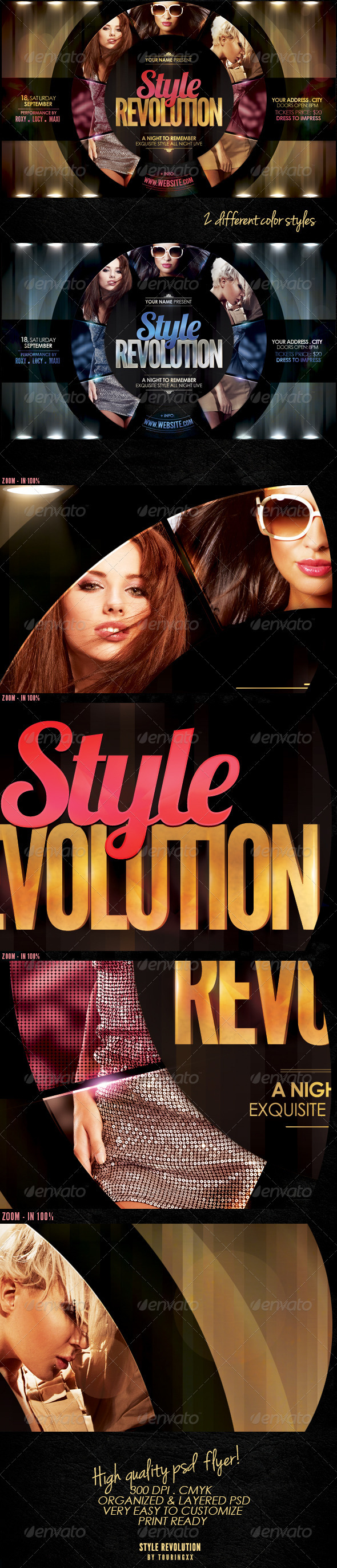 Style Revolution Flyer Template - Clubs & Parties Events
