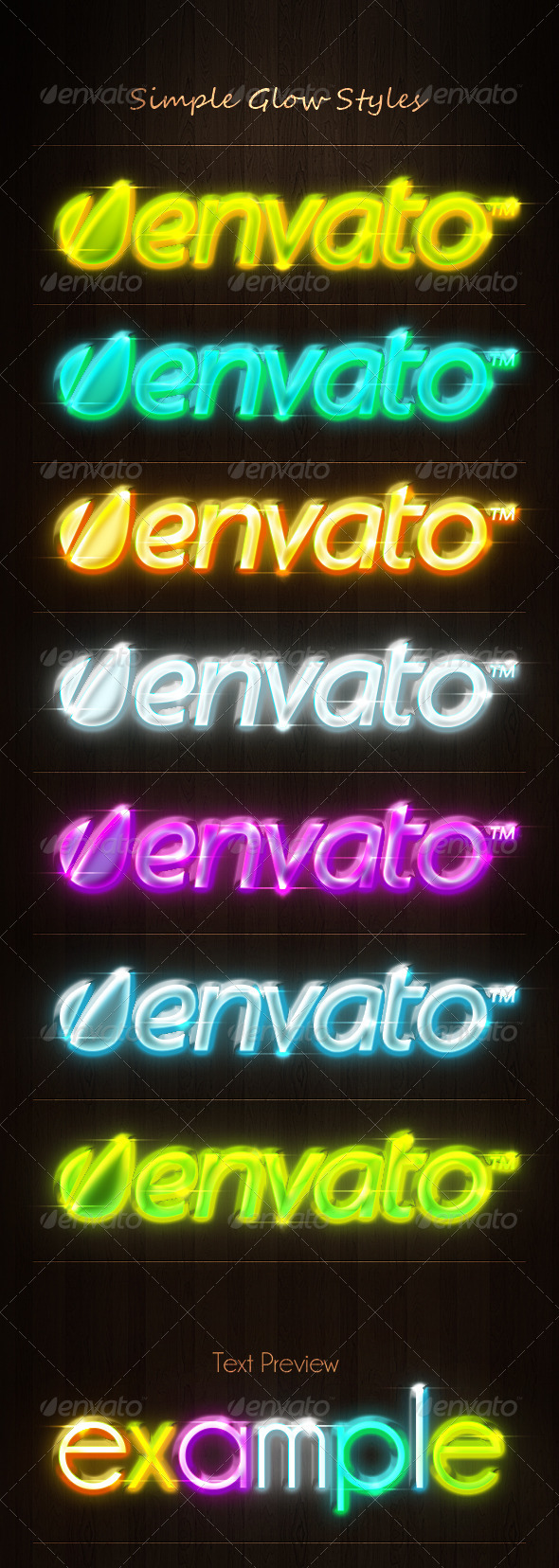 Simple Glow Effects - Text Effects Styles