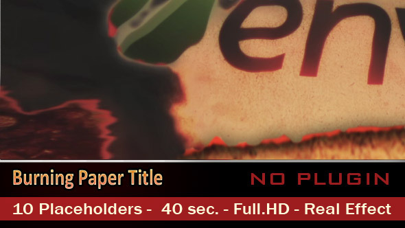 After Effects Project - VideoHive Burning Paper Title 3072932 After Effects Project - VideoHive Burning Paper Title 3072932