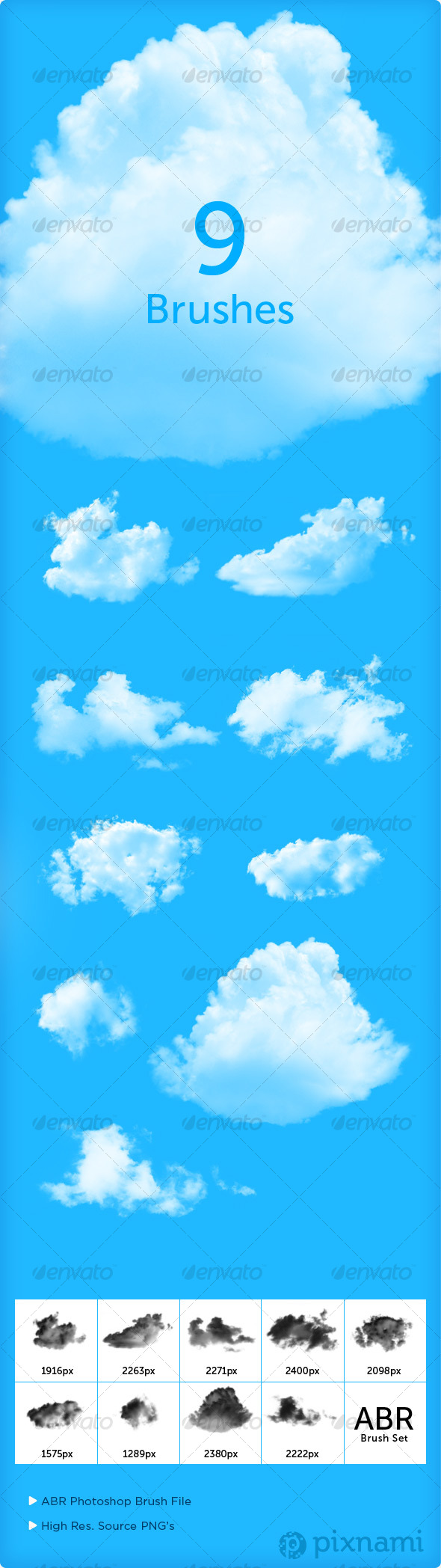 photoshop clouds brushes