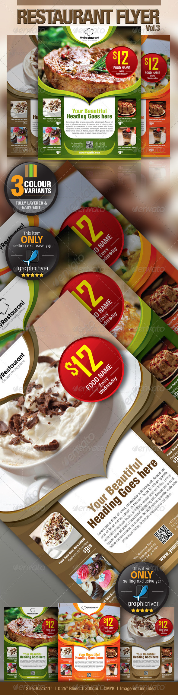 GraphicRiver Restaurant Flyer Vol.3 2596984 GraphicRiver Restaurant Flyer Vol.3 2596984