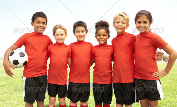 Stock Photo - PhotoDune Young Boys And Girls In Football Team 318590 Stock Photo - PhotoDune Young Boys And Girls In Football Team 318590