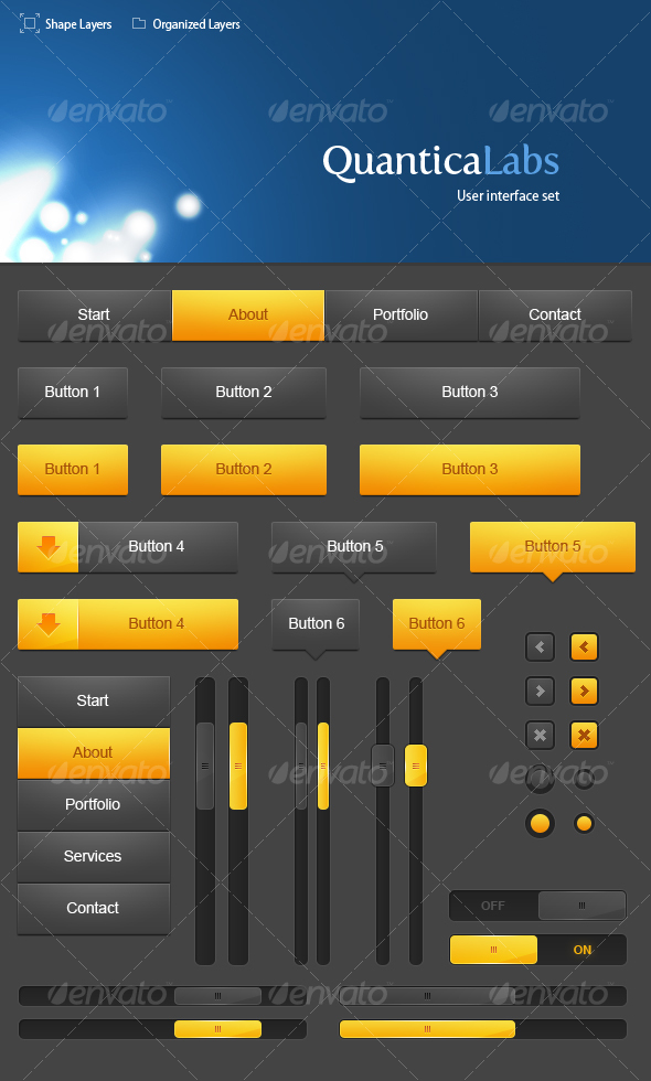 User Interface set #1 - User Interfaces Web Elements
