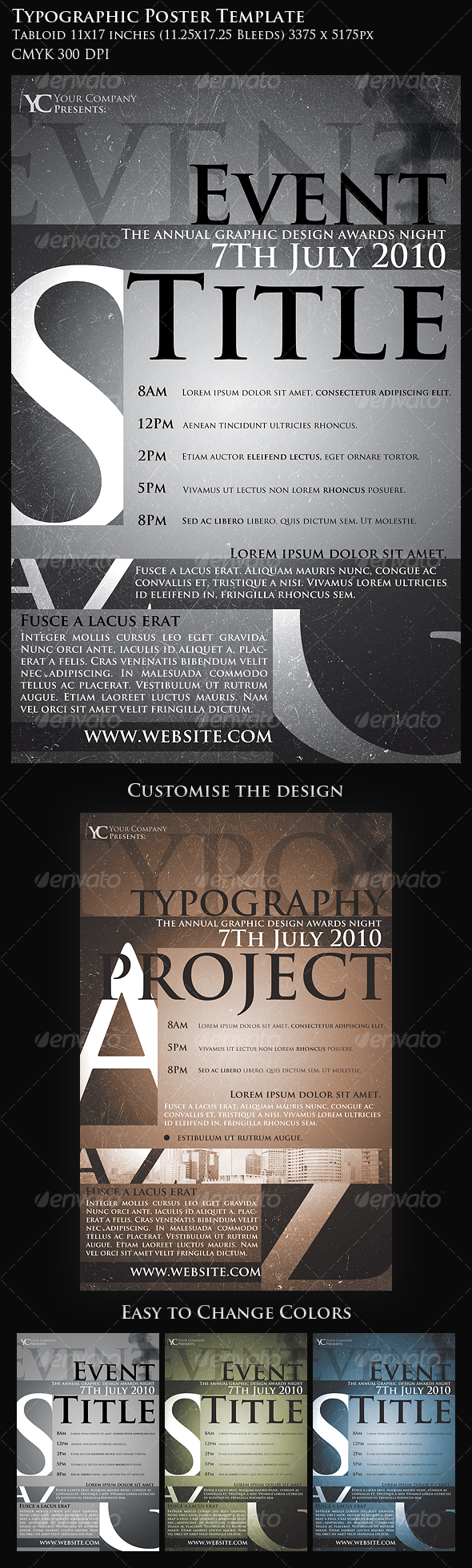 Typographic Poster Template - Miscellaneous Events