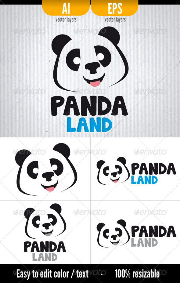 GraphicRiver Panda Land Logo Template 3102545 GraphicRiver Panda Land Logo Template 3102545