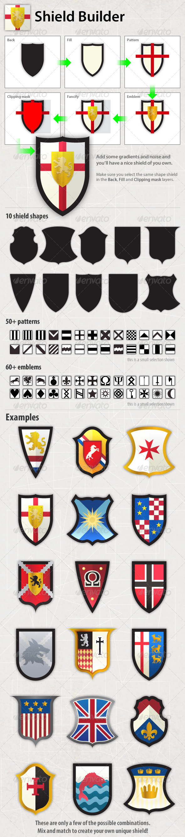 Shield Builder - Decorative Vectors