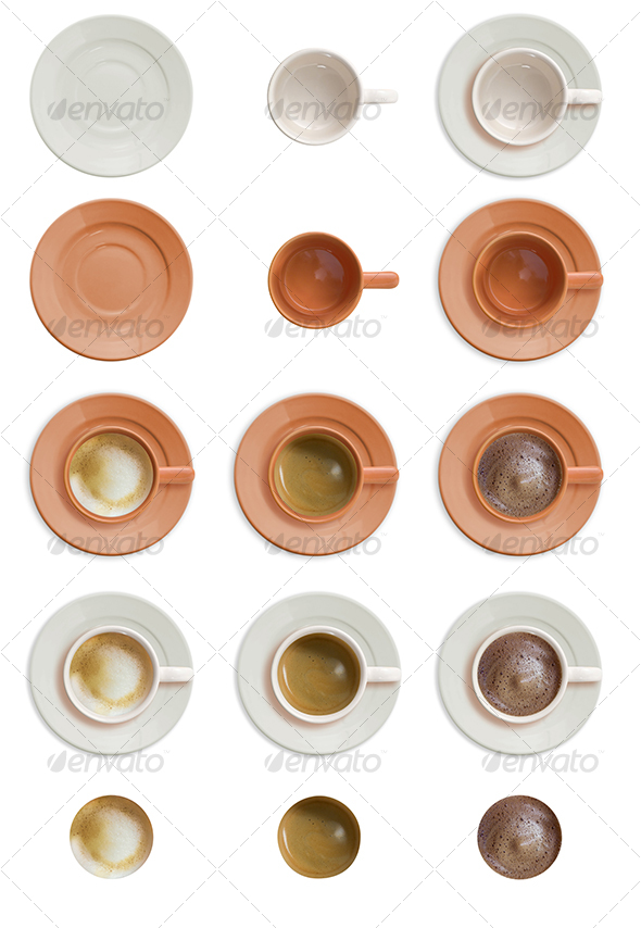 Coffee Cup Set - Food & Drink Isolated Objects