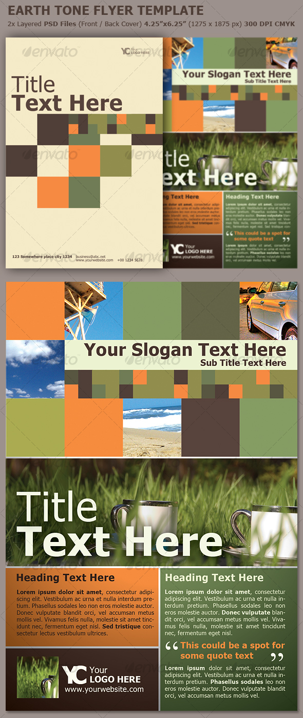 GraphicRiver Earth Tones Flyer Template 110458 GraphicRiver Earth Tones Flyer Template 110458