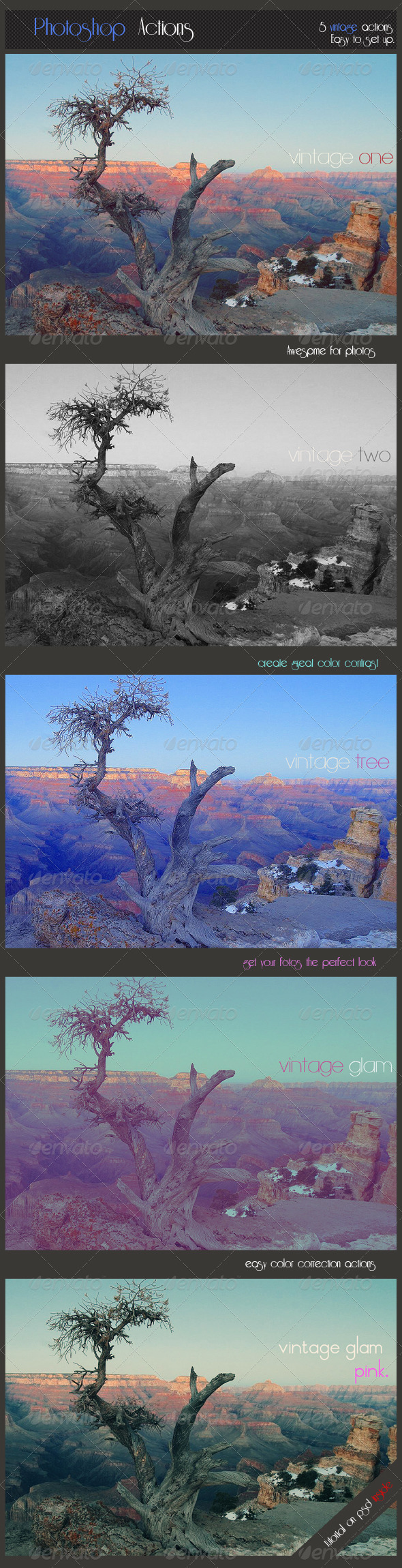 Photoshop Actions Set One - Photo Effects Actions