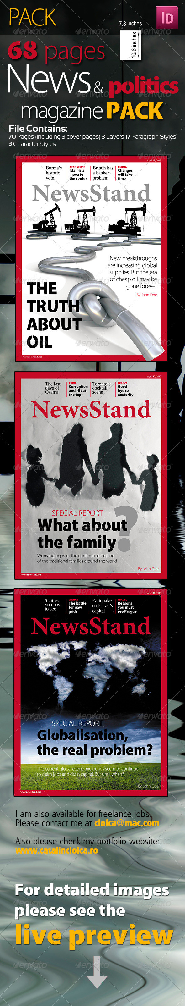 GraphicRiver 68 Pages News & Politics Magazine Pack 3132070 GraphicRiver 68 Pages News & Politics Magazine Pack 3132070