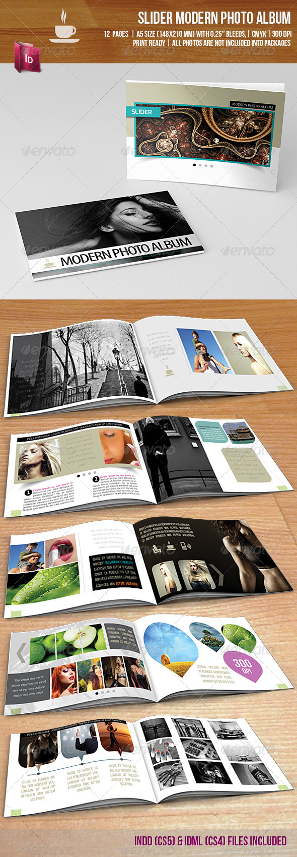 Slider Modern Photo Album - Photo Albums Print Templates