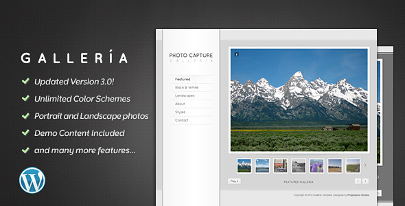 ThemeForest Galleria Photography and Portfolio Theme 153121 ThemeForest Galleria Photography and Portfolio Theme 153121