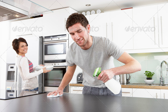 Stock Photo - PhotoDune Young Couple Cleaning Cleaning Modern Kitchen 324977 Stock Photo - PhotoDune Young Couple Cleaning Cleaning Modern Kitchen 324977