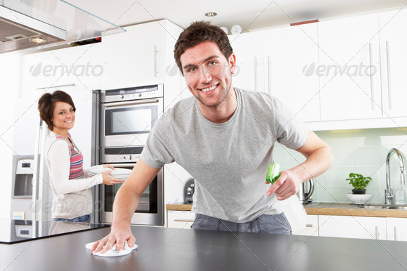 Stock Photo - PhotoDune Young Couple Cleaning Cleaning Modern Kitchen 324988 Stock Photo - PhotoDune Young Couple Cleaning Cleaning Modern Kitchen 324988