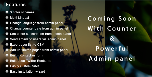 CodeCanyon Coming Soon App With Admin Panel 3121784 CodeCanyon Coming Soon App With Admin Panel 3121784