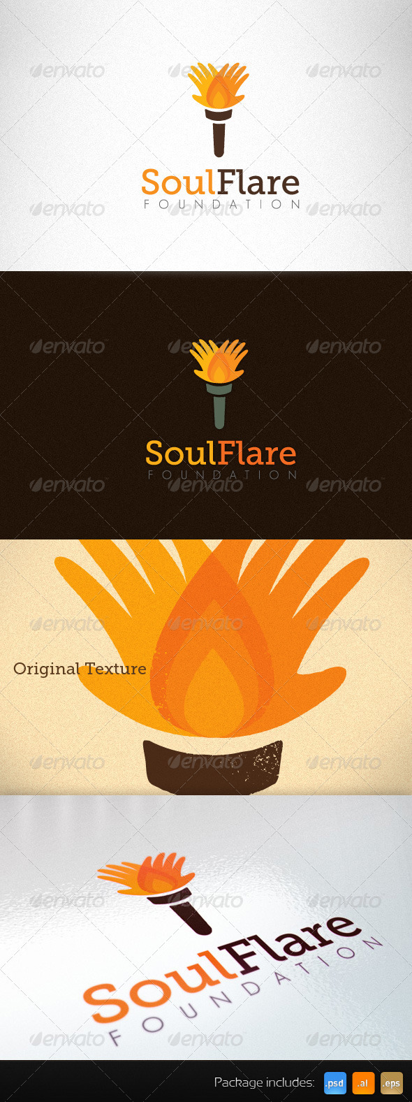 Non-Profit Charity Social Foundation Creative Logo - Objects Logo Templates