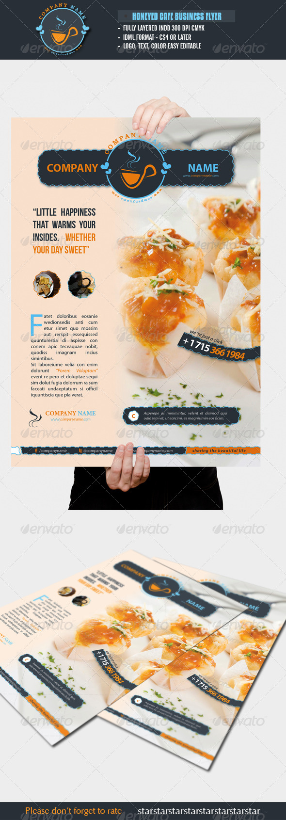 Honeyed Cafe Flyer - Restaurant Flyers