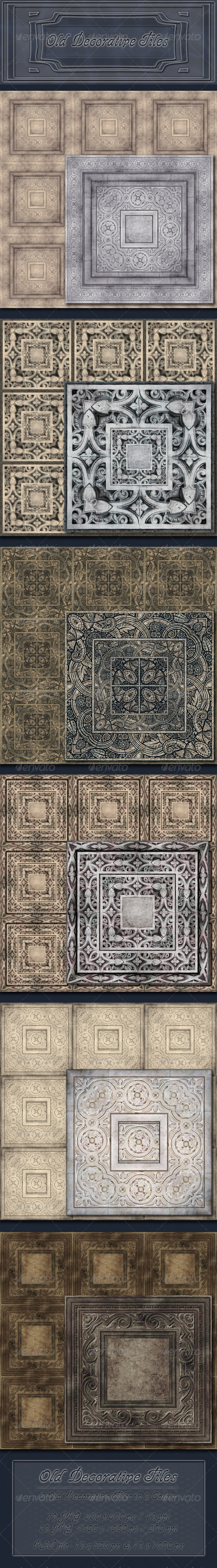 Old Decorative Tiles - Miscellaneous Textures / Fills / Patterns
