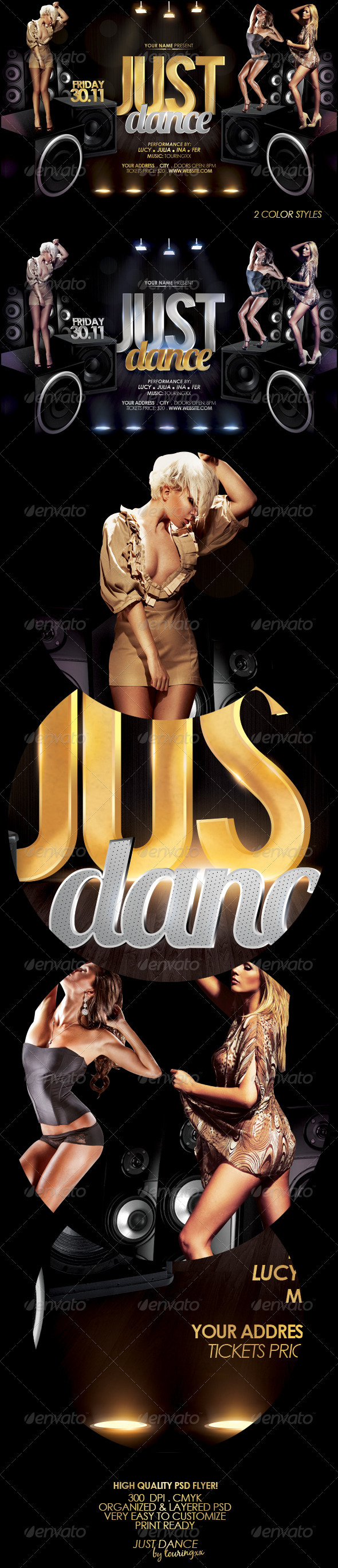 Just Dance Flyer Template - Clubs & Parties Events
