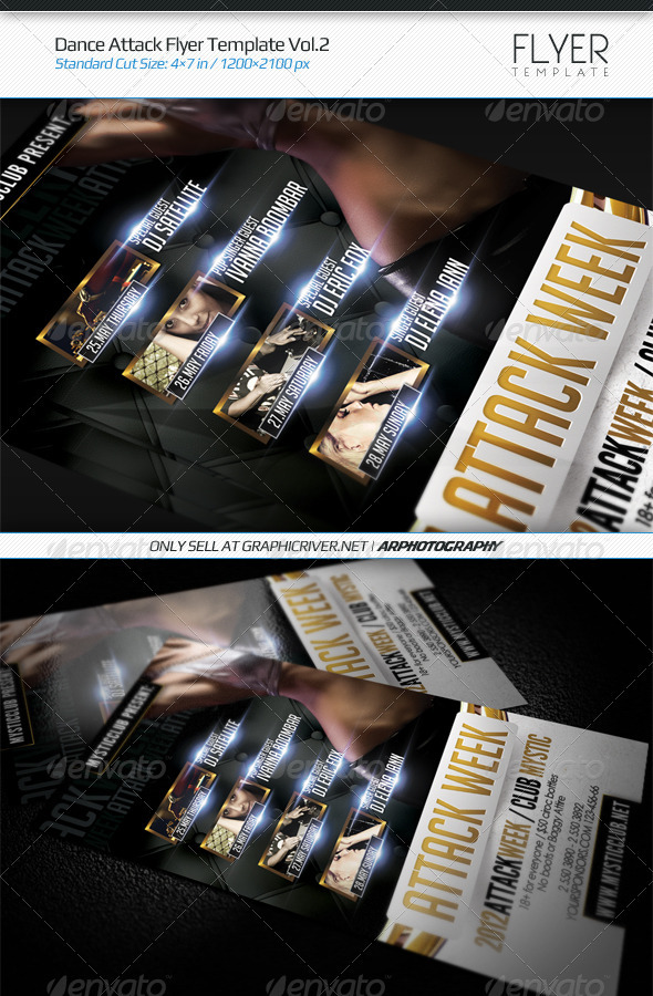 GraphicRiver Dance Attack Flyer Template Vol.2 3047917 GraphicRiver Dance Attack Flyer Template Vol.2 3047917
