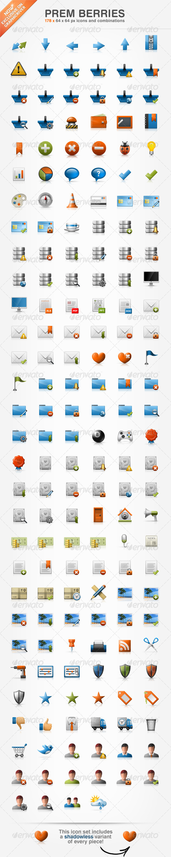 Prem Berries Set - 178 Icons - Web Icons