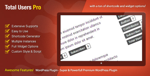 CodeCanyon Total Users Pro WordPress Users Counter 3178157 CodeCanyon Total Users Pro WordPress Users Counter 3178157