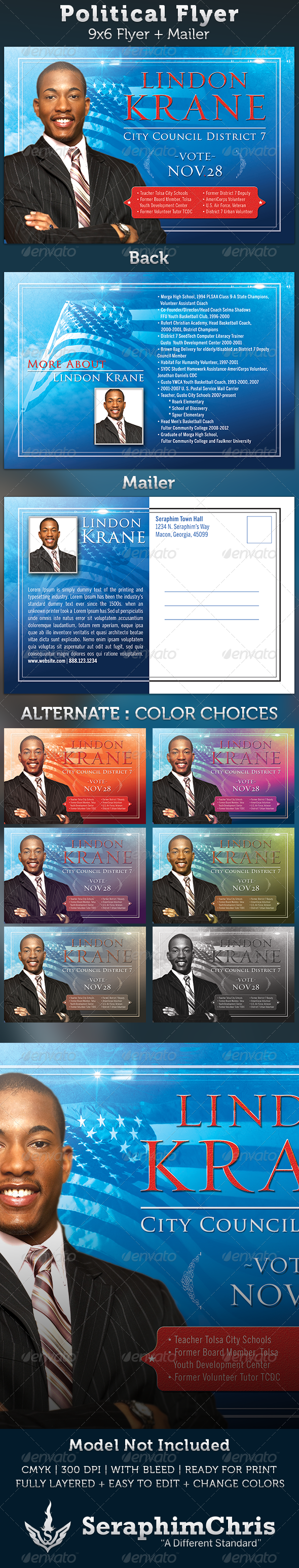 Political 6x9 Flyer Template - Corporate Flyers