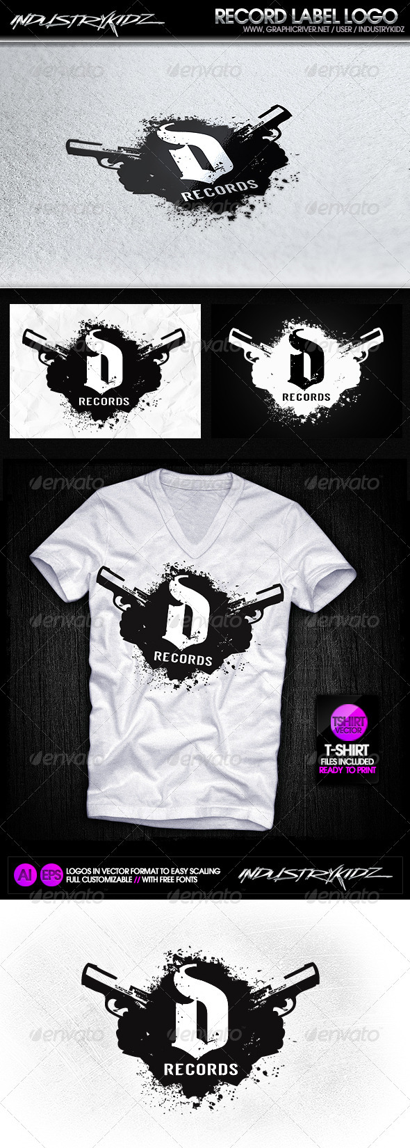 Record Label Logo Template - Symbols Logo Templates