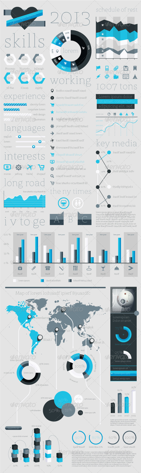 GraphicRiver Elements of Infographics with buttons and menus 3209430 GraphicRiver Elements of Infographics with buttons and menus 3209430