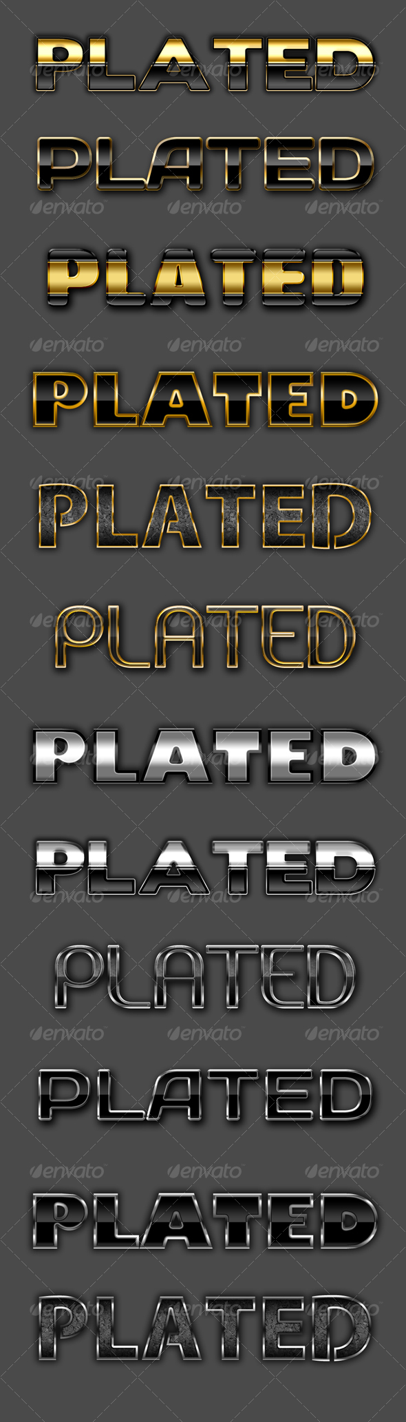 Gold & Silver Text Effects - Text Effects Styles