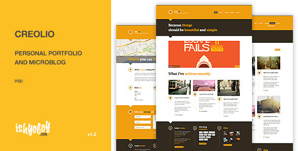 ThemeForest Creolio Personal portfolio and microblog 3020400 ThemeForest Creolio Personal portfolio and microblog 3020400