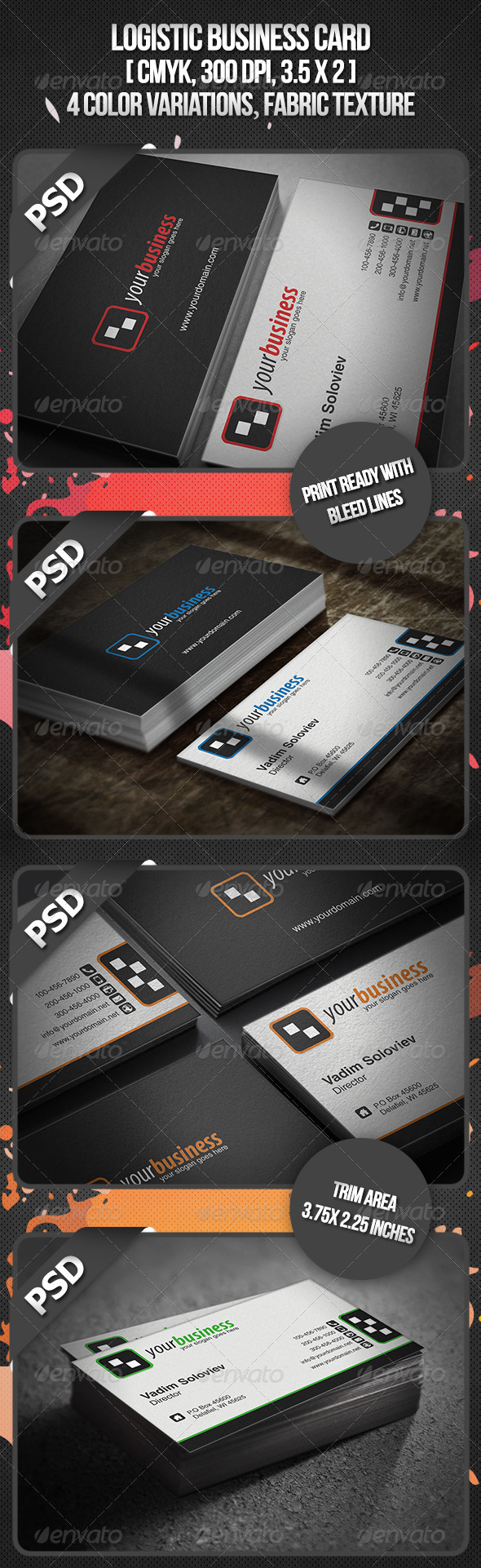 Logistic Business Card - Corporate Business Cards