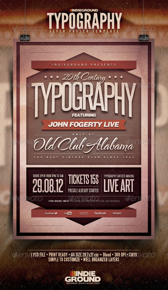 Typography Flyer/Poster - Events Flyers