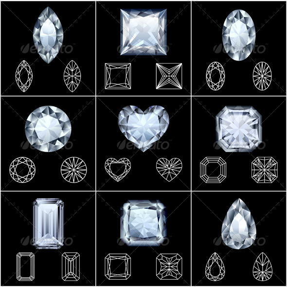 Diamonds set - Man-made objects Objects
