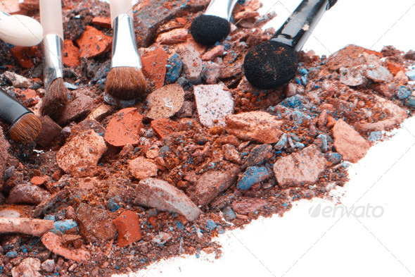 crushed eyeshadows - Stock Photo - Images