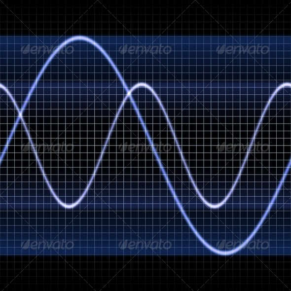 Oscilloscope Sine Waves - Stock Photo - Images