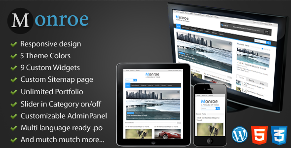 ThemeForest Monroe Responsive WordPress Magazine News 3144261 ThemeForest Monroe Responsive WordPress Magazine News 3144261