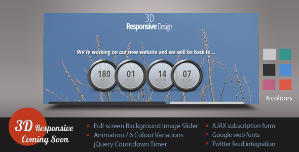 ThemeForest 3D Responsive Coming Soon Under Construction Page 3206119 ThemeForest 3D Responsive Coming Soon Under Construction Page 3206119