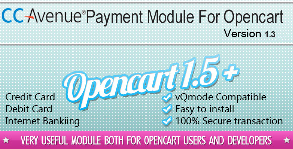CC Avenue Payment Module for OpenCart - CodeCanyon Item for Sale