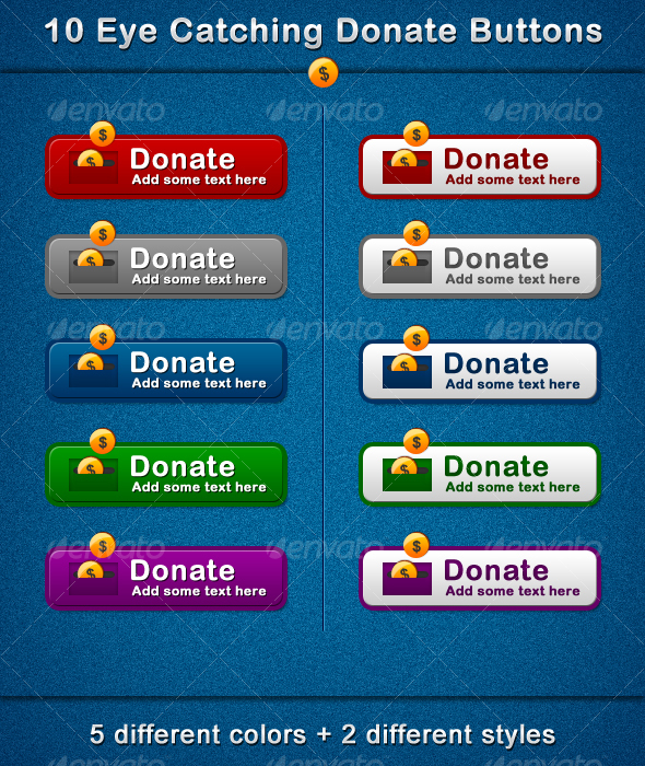 10 Eye Catching Donate Buttons - Buttons Web Elements