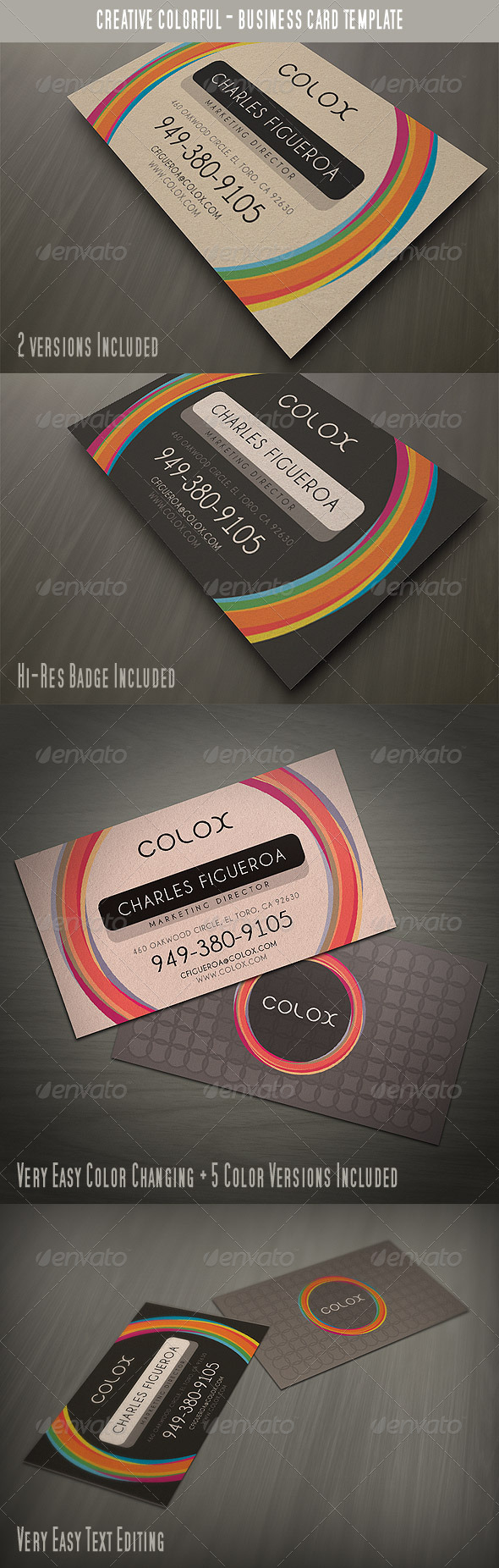 Creative Colorful Style Business Card - Creative Business Cards