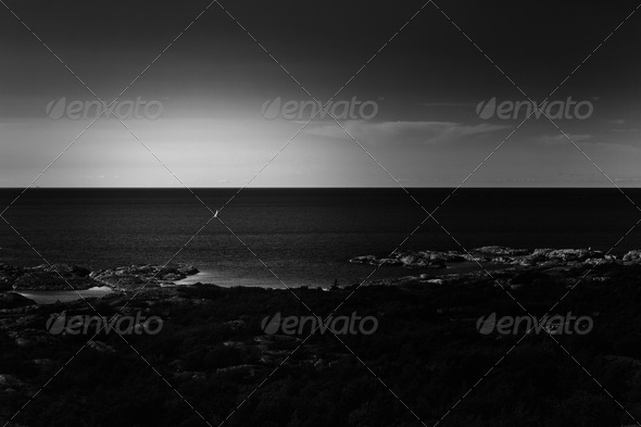 Lonely Sailboat - Stock Photo - Images