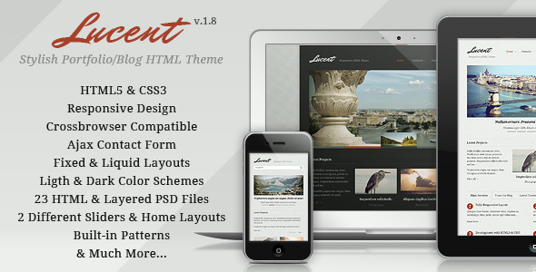 ThemeForest Lucent Stylish Portfolio Blog Responsive Theme 2590469 ThemeForest Lucent Stylish Portfolio Blog Responsive Theme 2590469